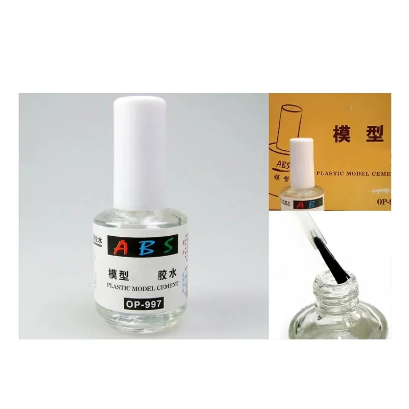 TRUMPETER OP-997 Plastic Adhesive Glue with Brush 20ml Model Cement for ABS HIPS AS PS Plastic Model Making Consumables Tools