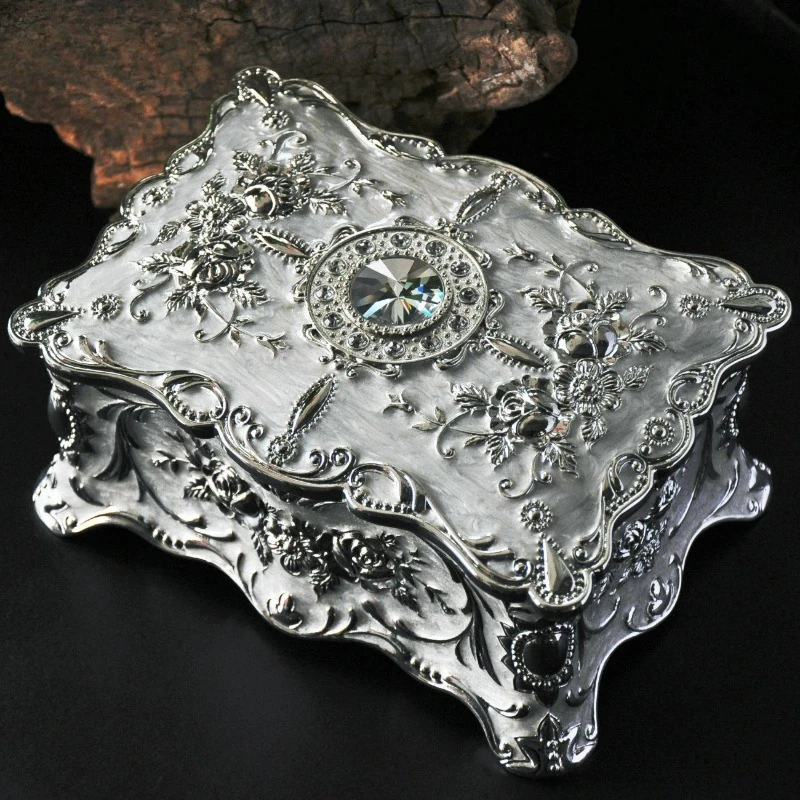 LENNIK Painted Aurora Vintage European Korean Princess Jewelry Box Jewelry Storage Box Jewelry Ring Box