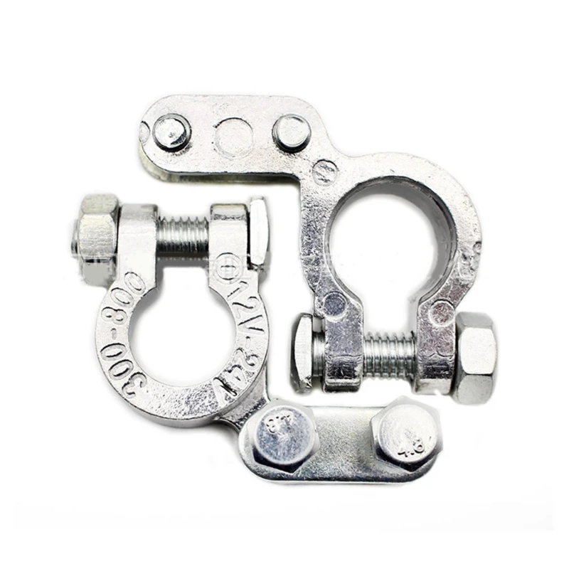 2Pcs Easy Installation Car Truck Battery Terminals Plated Clamp Terminal Heavy Duty Terminals Connectors