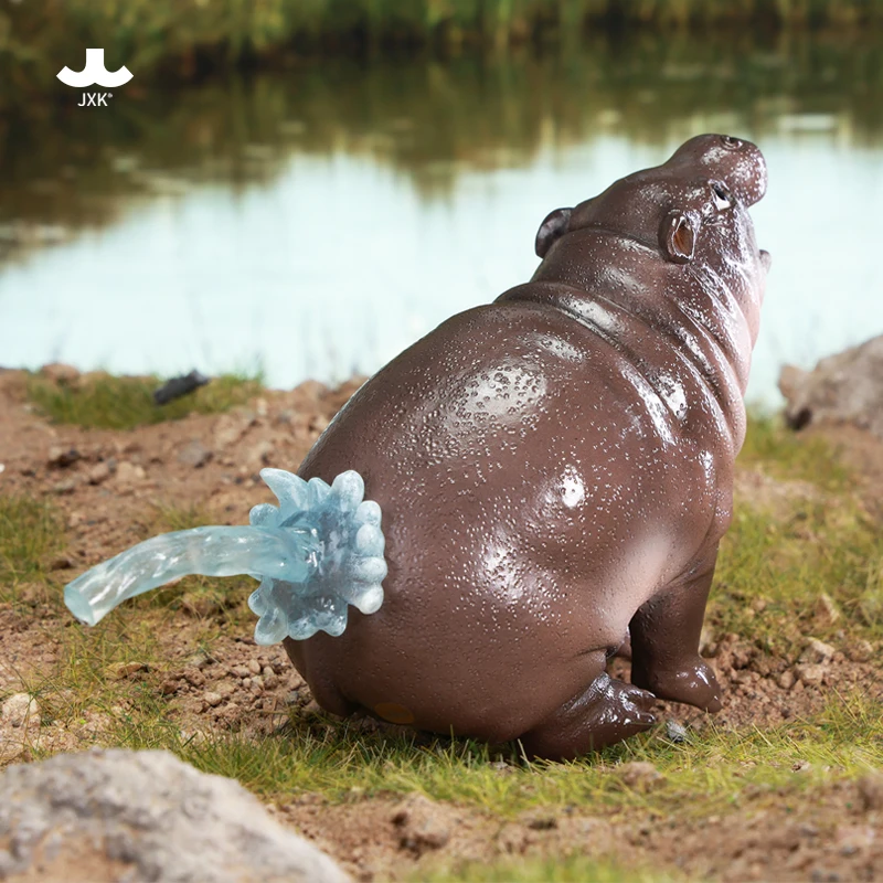 Na Stanie Jxk Hippo Moodeng 5.0 Model Zwierzęcia Ozdoba Lalka Zabawka Dekoracyjny Element Figurka Prezent