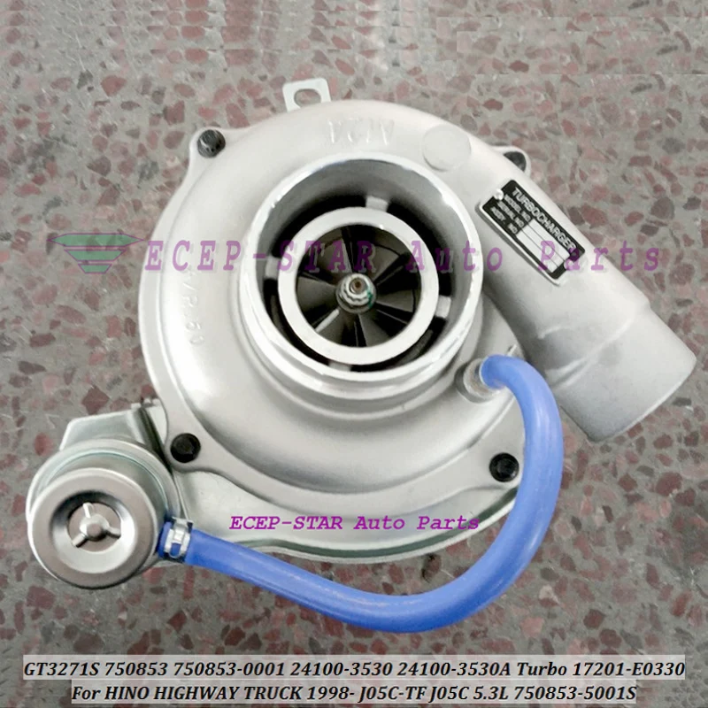 

Турбо GT3271S 24100-3530 750853 750853-0001 24100-3530A 17201-E0330 750853-5001S для HINO HIGHWAY TRUCK 1998- J05C-TF J05C 5.3L