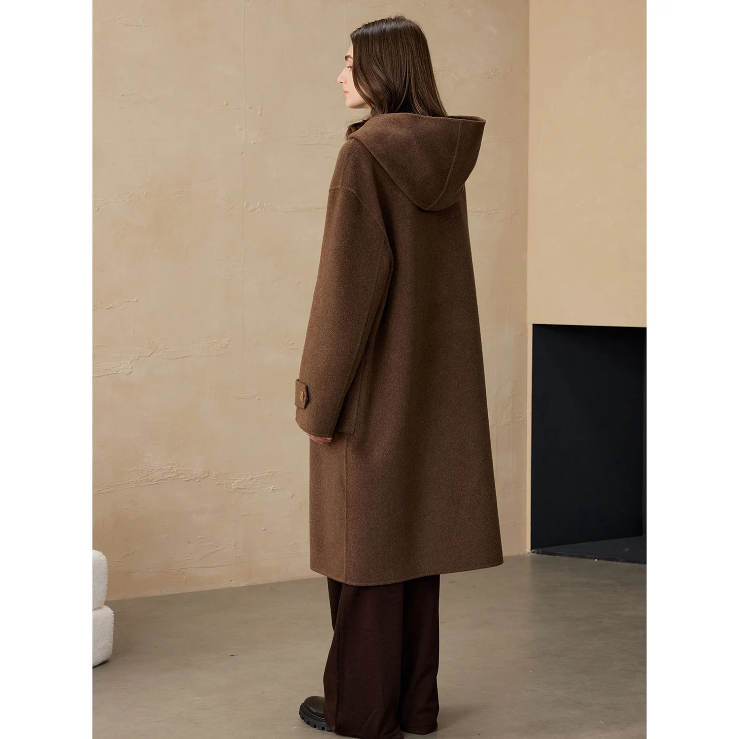 Blazer pour femme Allingentle, veste longue en laine, veste de ville, costume de blazer pour tenues quotidiennes, personnalisable