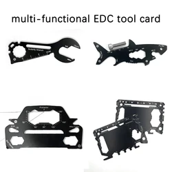 46 in 1 Carry on survival multi-functional EDC tool card Outdoor Gift Stainless Steel Escape Knife card camping tool