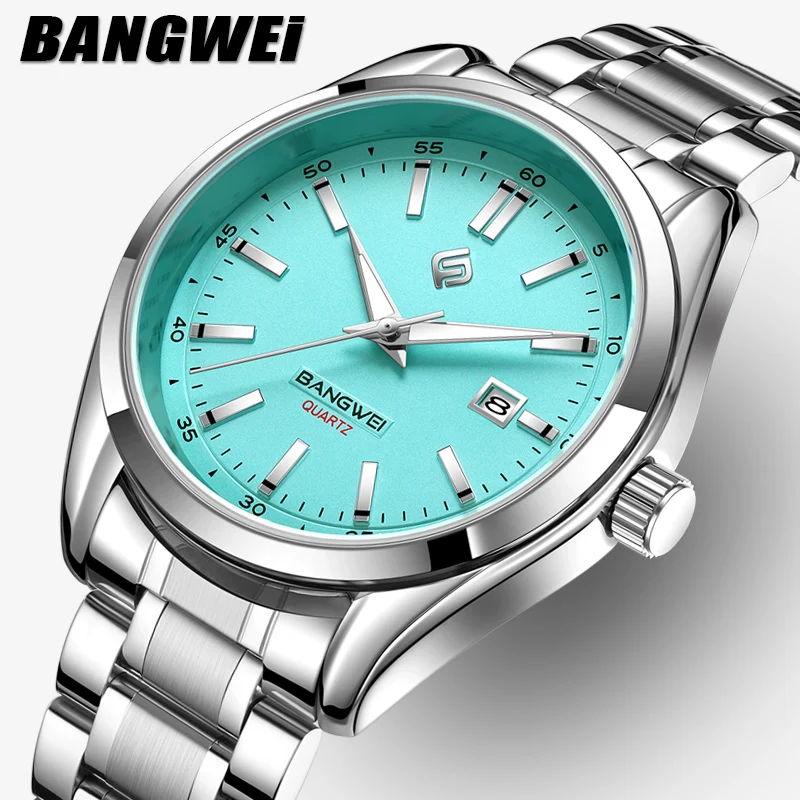 

BANGWEI 2025 новые часы мужские LIGE брендовые роскошные мужские часы модные повседневные 30 м водонепроницаемые светящиеся кварцевые наручные часы Reloj