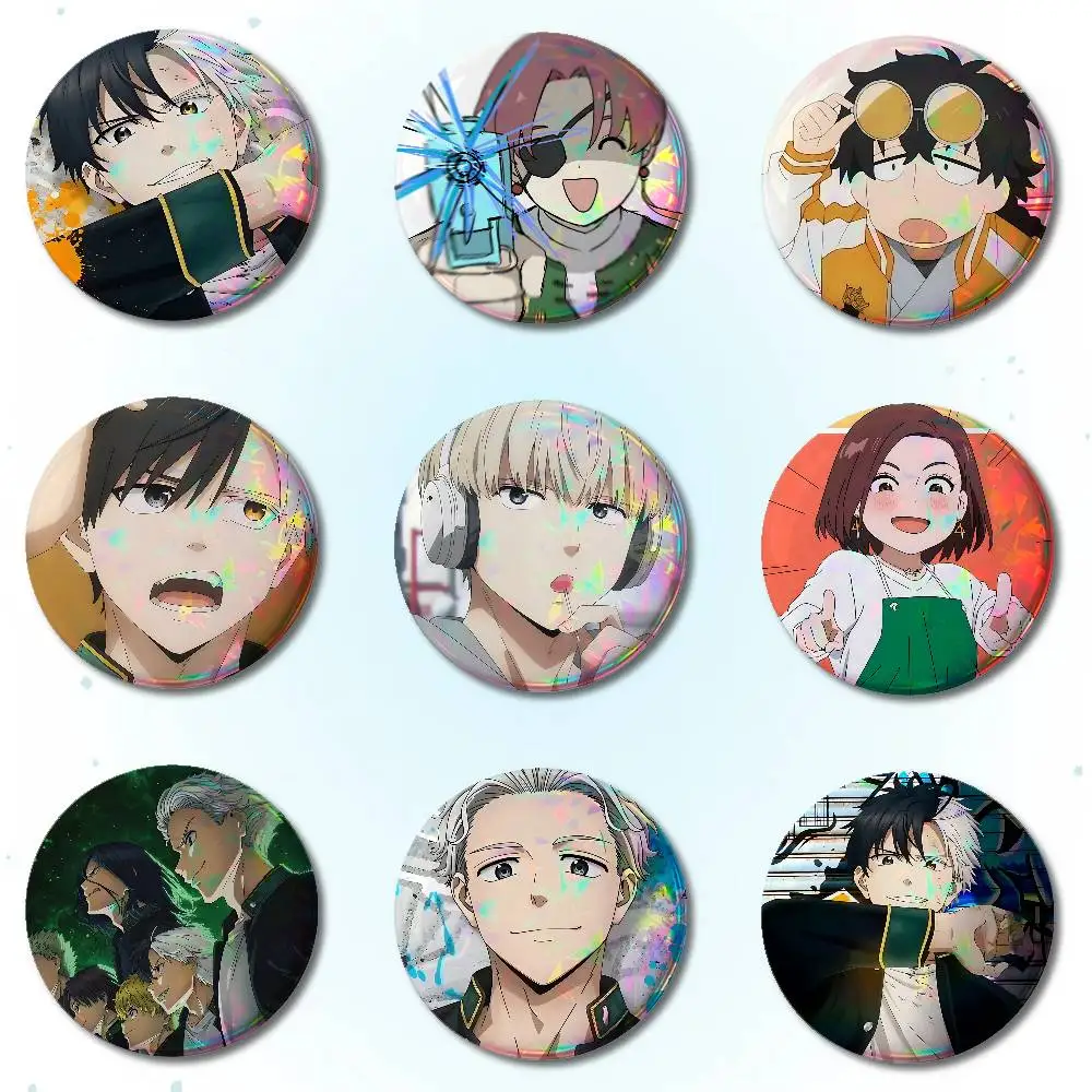 W-Wind B-Breaker Badges Round Brooch Cute Cartoon Idol Cosplay Badges DIY Backpack Clothing Jewelry Pins