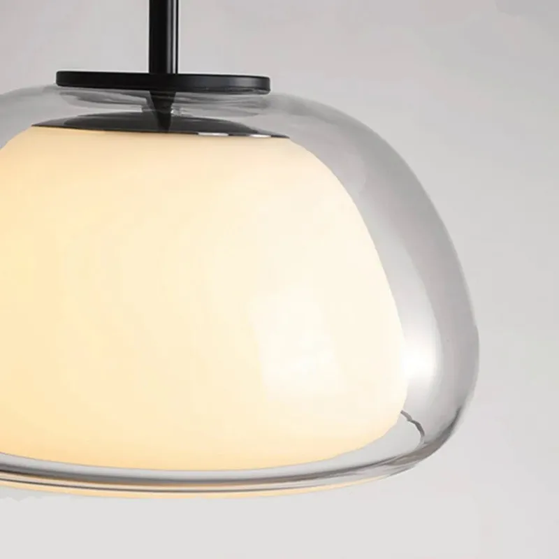 Lampe Suspendue en Gelée Danoise Minimaliste en Verre, Design de Luxe, pour Salon et Chambre à Coucher