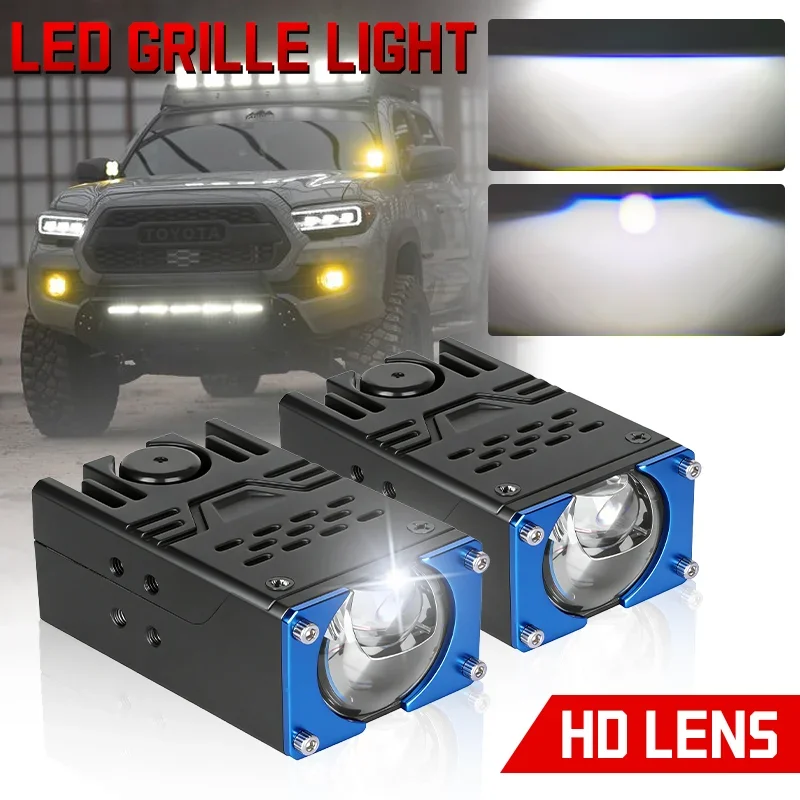 DZTR car grille LED light car headlight 300W motorcycle spotlight car fog off-road 80000lm with fan high-power solenoid valve