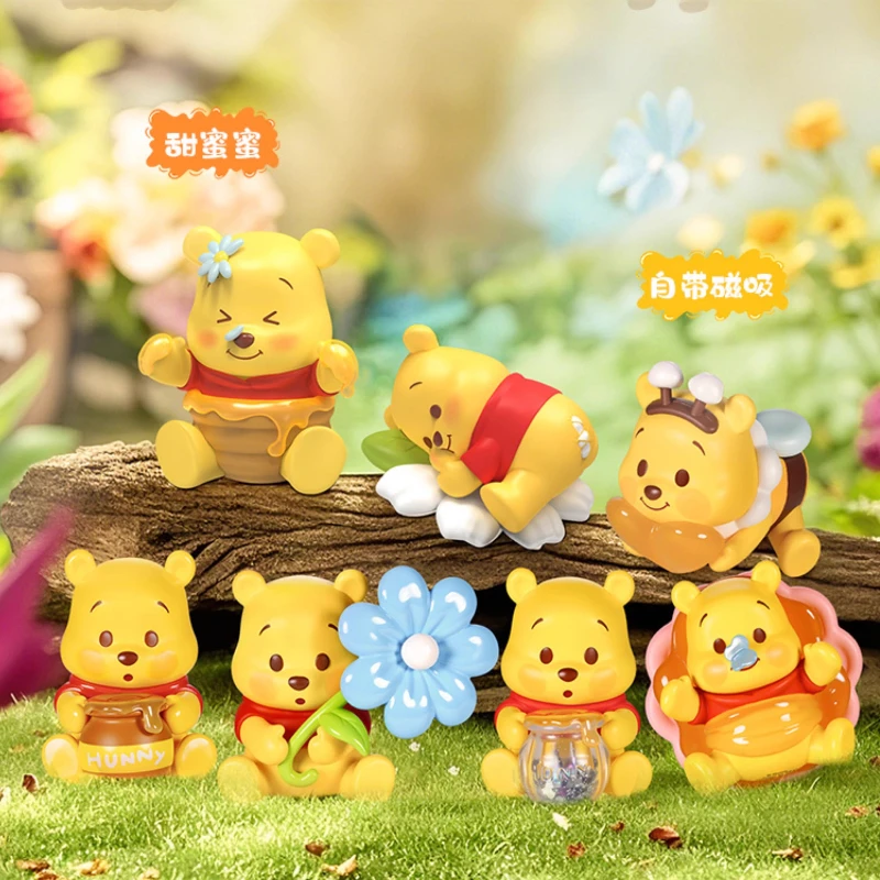 Pooh Bear Puff Looking for Honey Series Blind Box Magnetic Sprouting Particles Blind Bag Doll Ornaments Anime Toys Perimeter