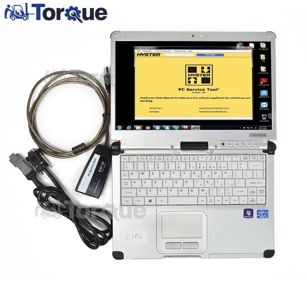 Forklift truck For yale hyster diagnostic scanner Hyster V4.98 for Yale Hyster PC Service Tool Ifak CAN USB Interfacewith cfC2