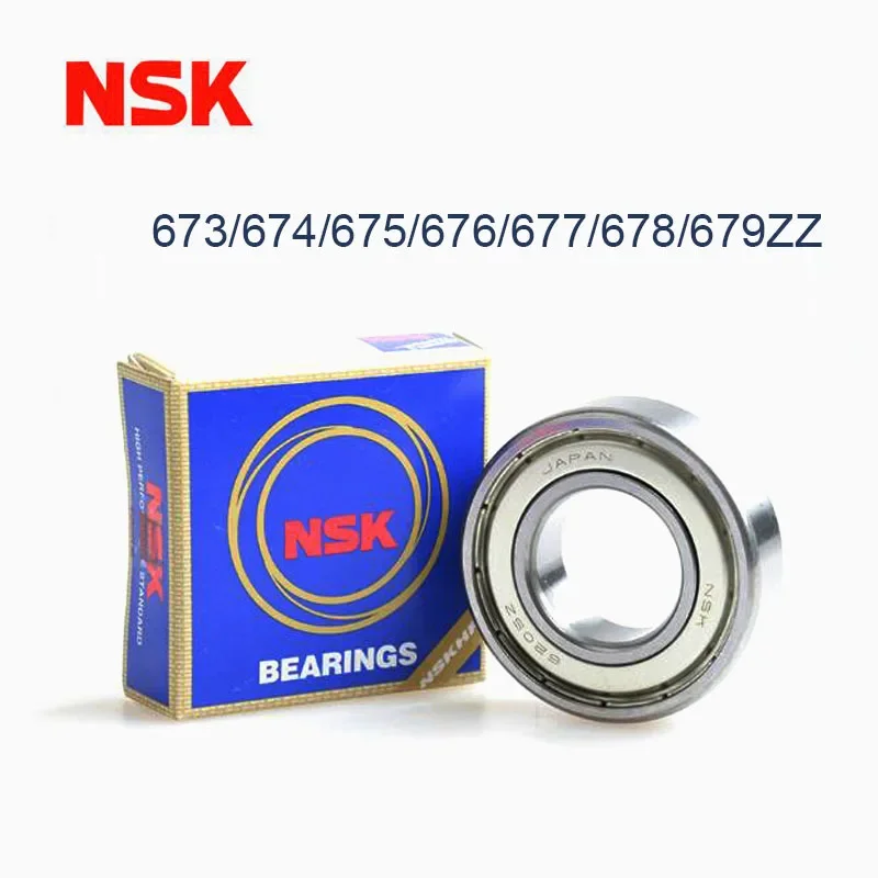 

Free Shipping 10pcs High quality NSK Deep Groove Ball Bearing 673 674 675 676 677 678 679ZZ Miniature Bearing