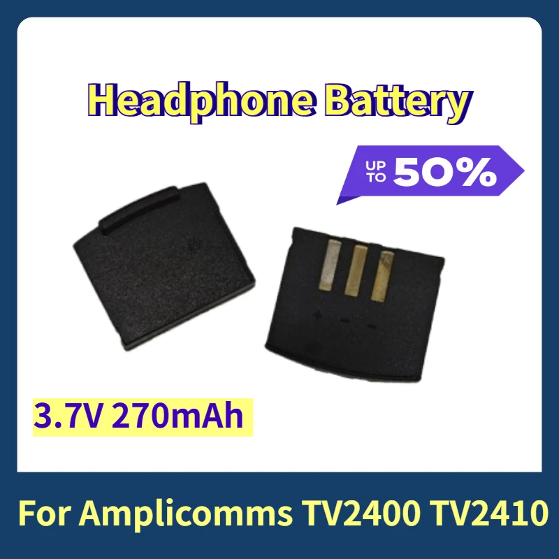 

Аккумулятор для наушников 3.7V 270mAh для Amplicomms TV2400 TV2410