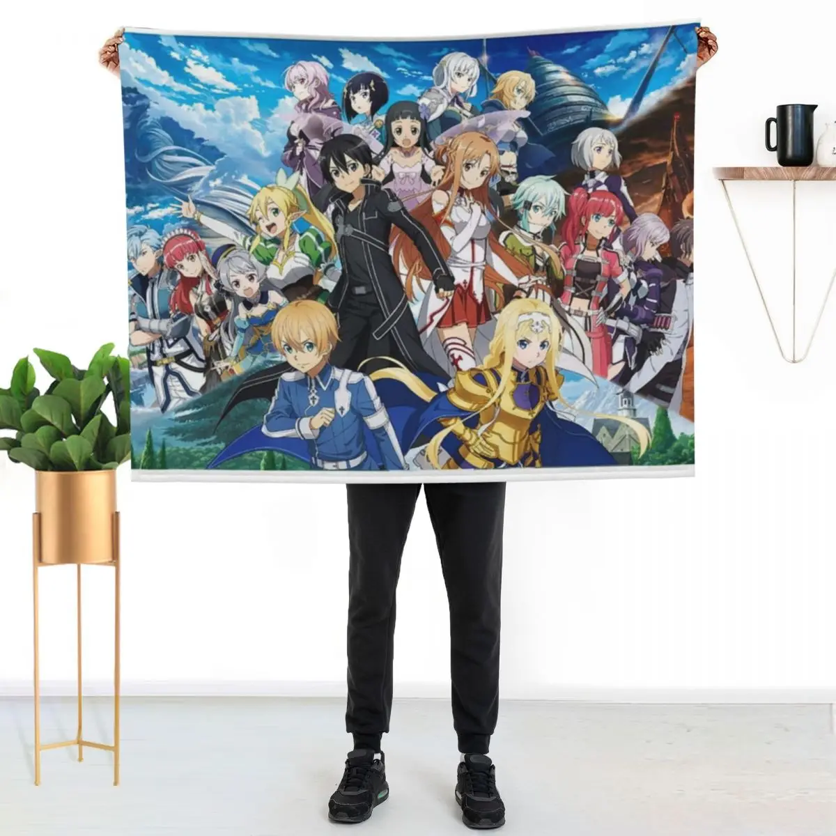 

Sword Art Throw Blanket Lightweight Cozy Blanket for Bed Sofa