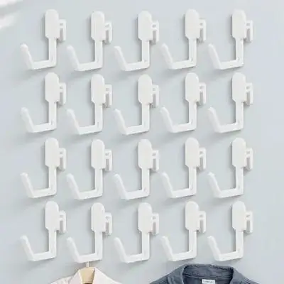

20pcs Storage J Shape Peg Hook For Peg Board Organizer Display Shelf Hanger Workshop Tool Reusable Plastic Hook Safe