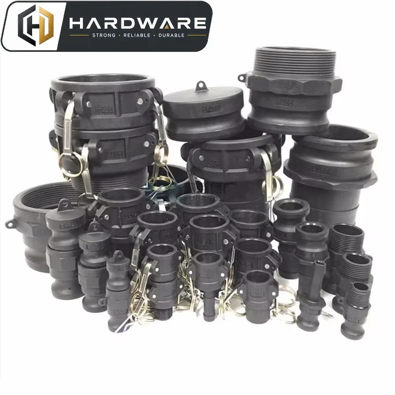 DN15 To DN50 PP Camlock Coupling Plastic Fitting Adapter MPT FPT Barb Quick Disconnect 1/2 3/4 To 2Inch