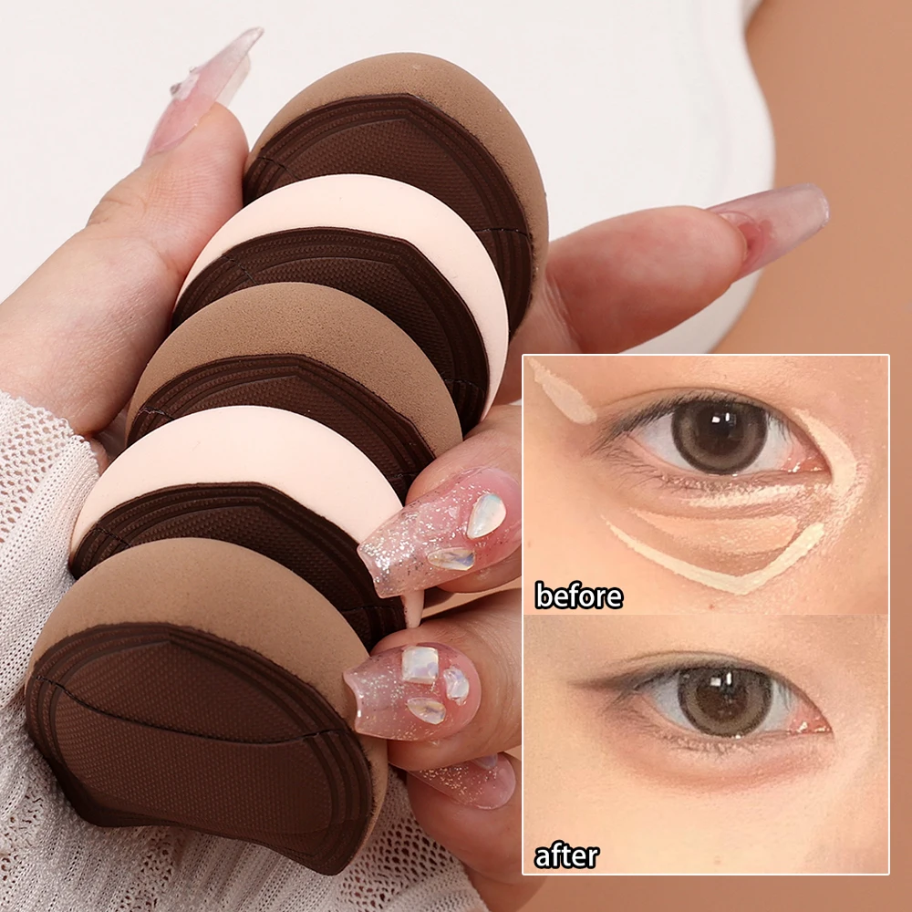 Mini Finger Thick Cosmetic Puff Makeup Sponge Face Concealer Foundation Detail Puff Professional Dry and Wet Usable Makeup Tools