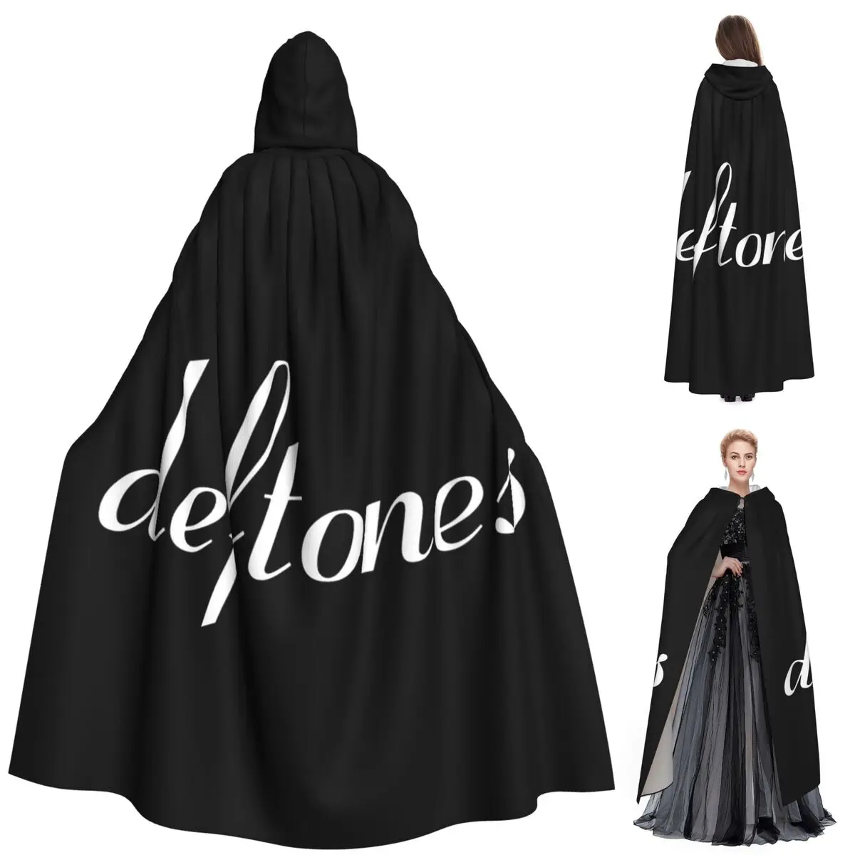 

Металлический панк-рок Deftones, длинный плащ с капюшоном, средневековый костюм ведьмы, накидка для косплея, пальто на Хэллоуин для взрослых, унисекс