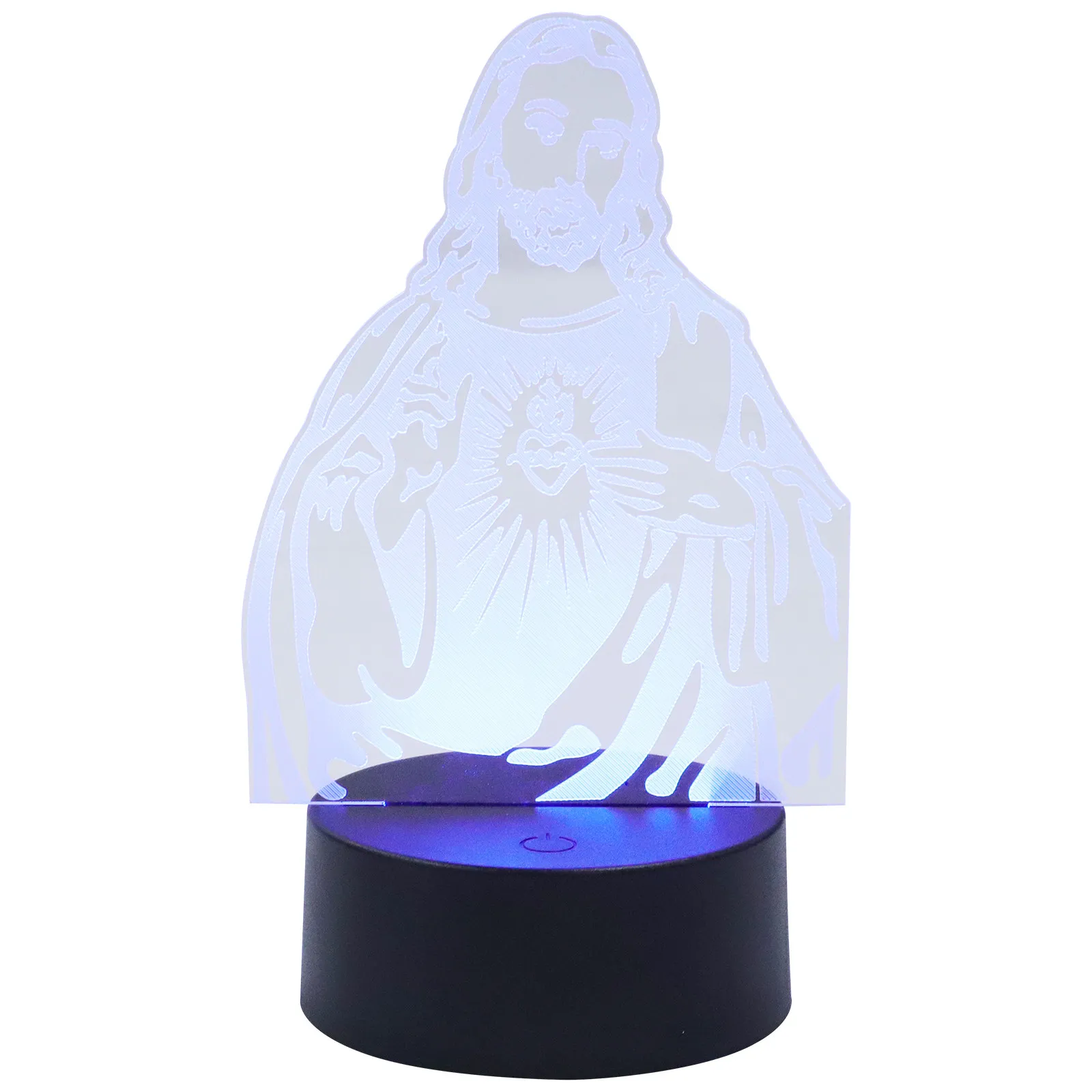 

Акриловая 3D-лампа «Иисус» с USB-питанием, декоративный ночник для дома, церкви, бара, создания атмосферы