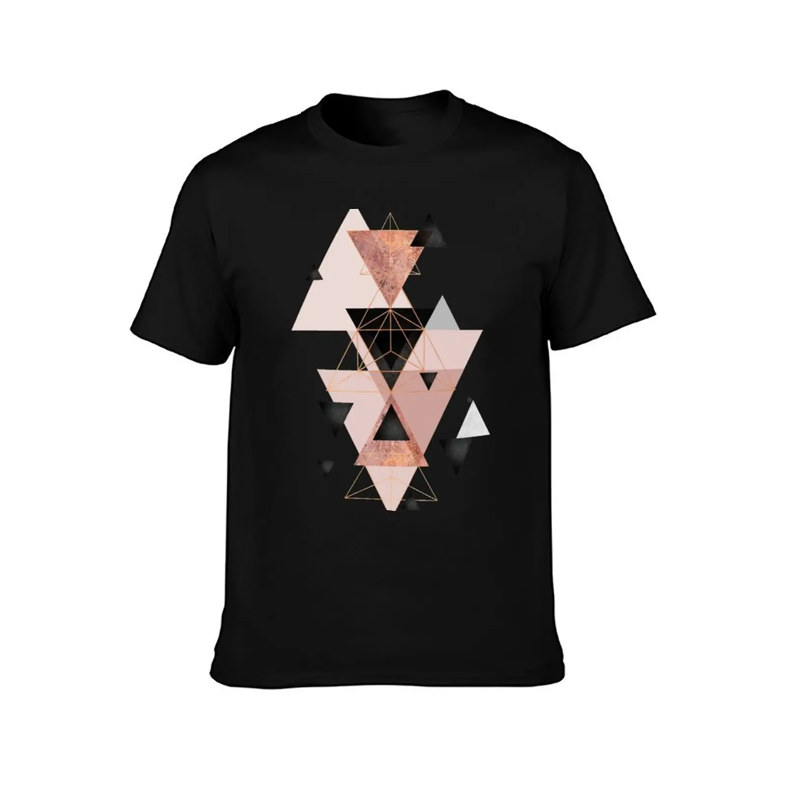 Geometric in blush and rose gold T-Shirt Festival Short Sleeve T-Shirt