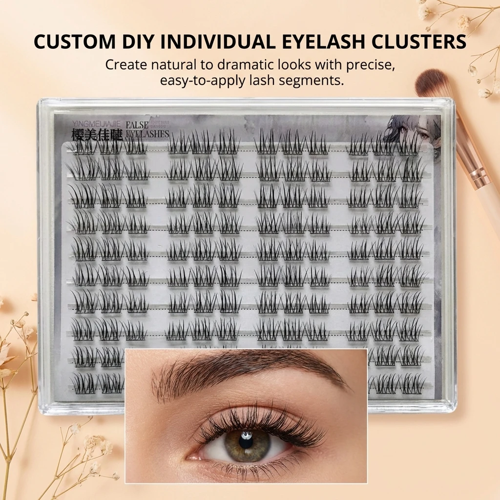 Mint Velvet False Eyelashes for Sensitive Eyes, Lightweight and Natural Makeup Effect Soft Velvet Texture C Curl lash extenstion