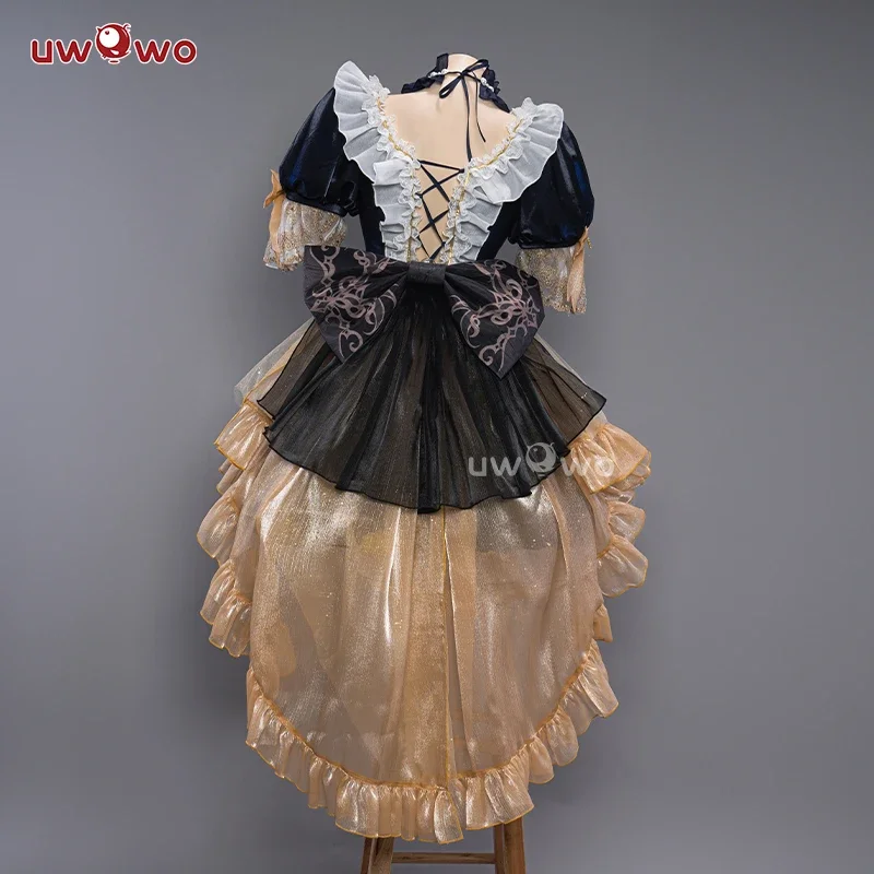 متوفر في المخزون أزياء UWOWO الحصرية Navia التأثيرية Genshin Impact Fanart Navia Maid التأثيرية مع فستان خادمة القوس أزياء الهالوين @ 0Z *