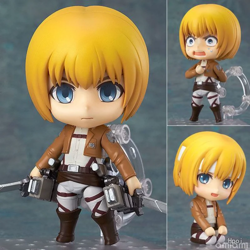 الهجوم على العمالقة # 435 أرمين أرلرت أنيمي فتاة الشكل ليفي أكرمان عمل الشكل Shingeki No Kyojin تمثال نموذج ألعاب الدمى هدية