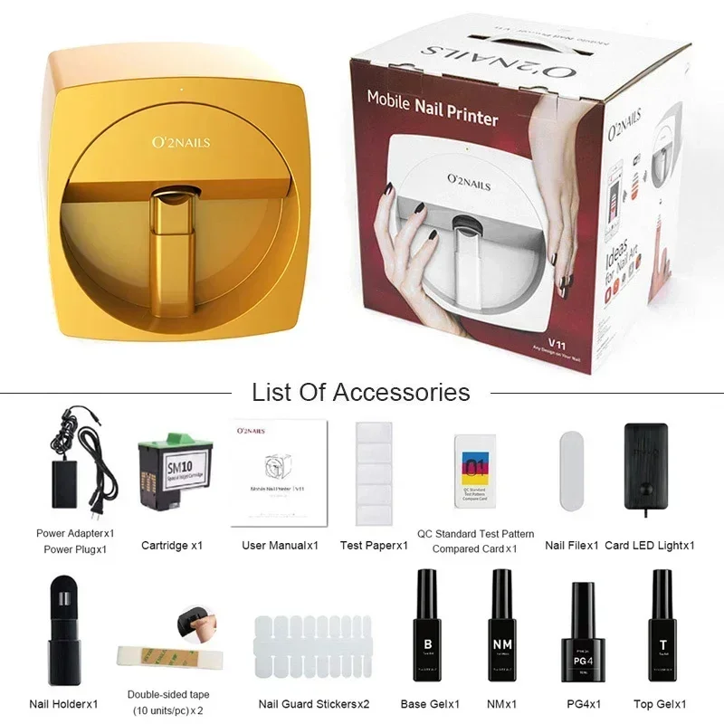 O2nails V11 Professional Mobile Nail Printer WIFI Controlled
