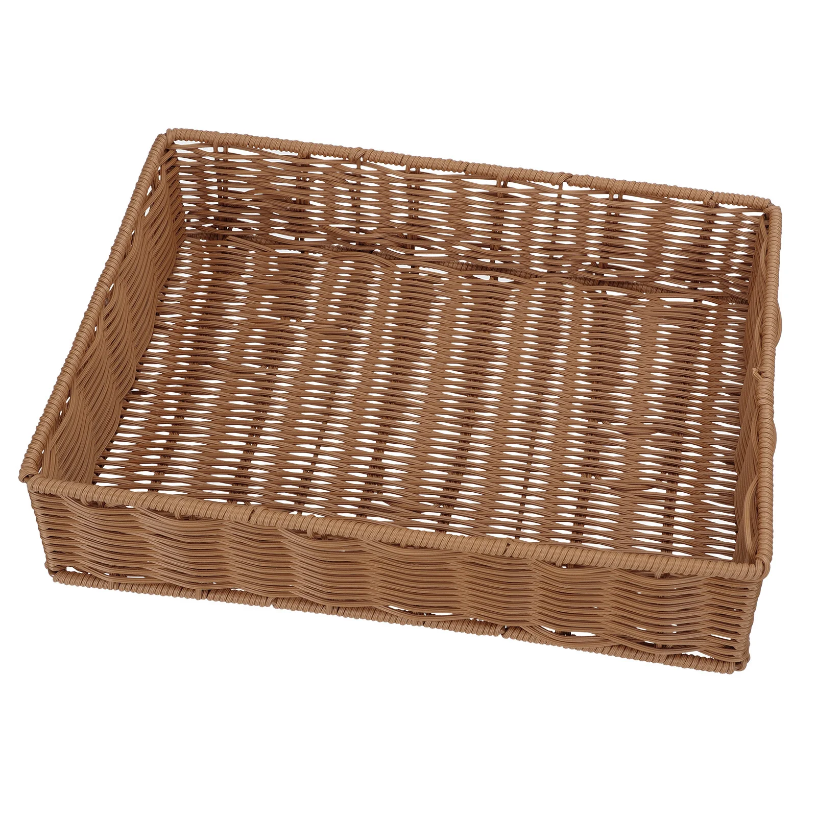 

1Pcs Storage Basket Brown Multi-Purpose Sundries Fruit Organizer Decorative Woven Household Storage Container Picnic Gift