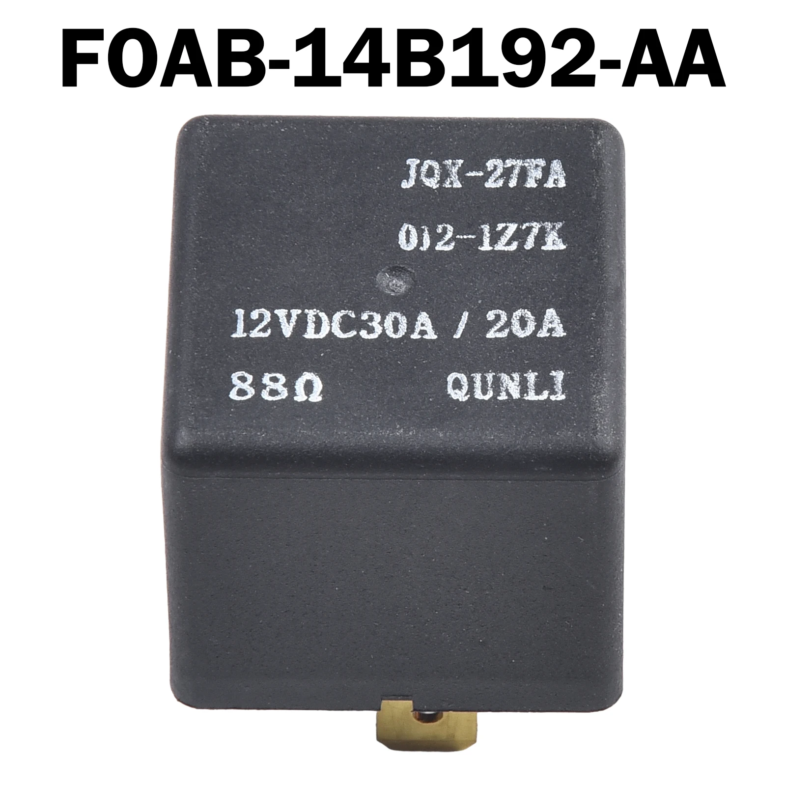 12V DC Relay Plastic & Metal Black Brand New FOAB-14B192-AA High Quality FOAB-14B192-AA Fuel Pump Blower Relay