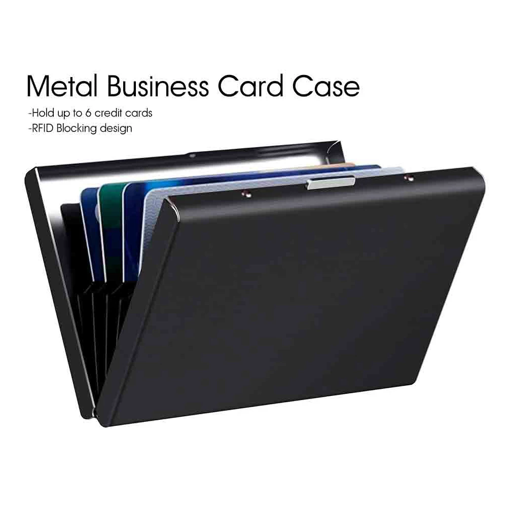 Stainless Steel Antimagnetic Card Holder Metal Rfid Credit Card Business Card Holders Organizer Case Small Gifts For Man