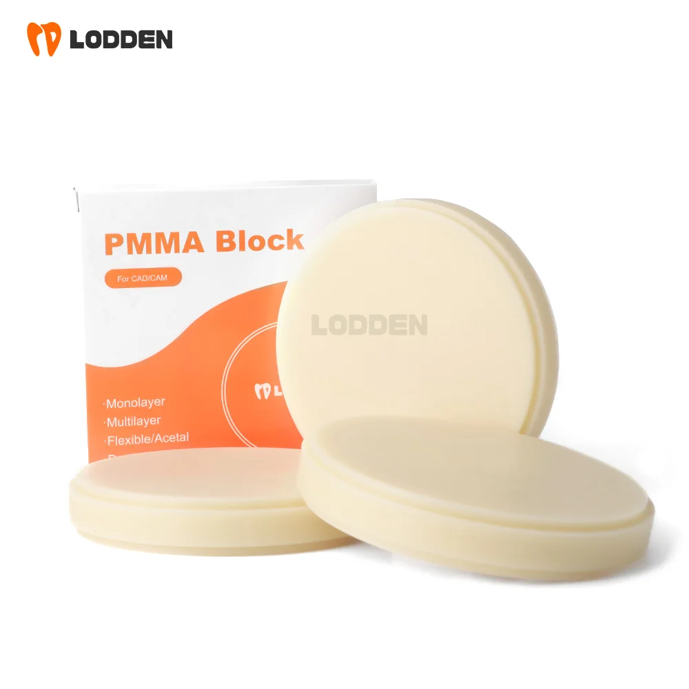 قرص PMMA من الأسيتال للأسنان 98 مللي متر VITA16 BL1/شفاف/وردي اللون مرن PMMA كتل مختبر الأسنان نظام كاميرا CAD طحن الأسنان فارغة