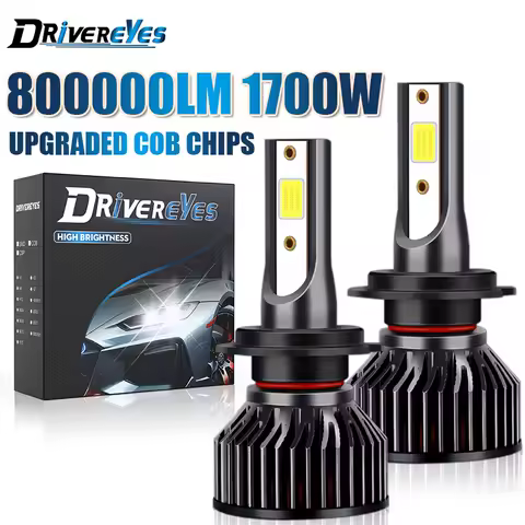 1700W 800000LM H7 H4 LED Headlight Bulbs 7535 Chip LED H1 H3 H11 H8 H9 9005 9006 9012 6000K PTF Ice Lights Turbo Fog Lights 12V