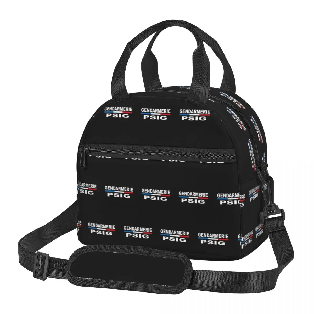 PSIG GENDARMERIE PATCH Insulated Lunch Bag for Women Picnic Storage Food Boxes Portable Cooler Thermal Lunch Box Tote