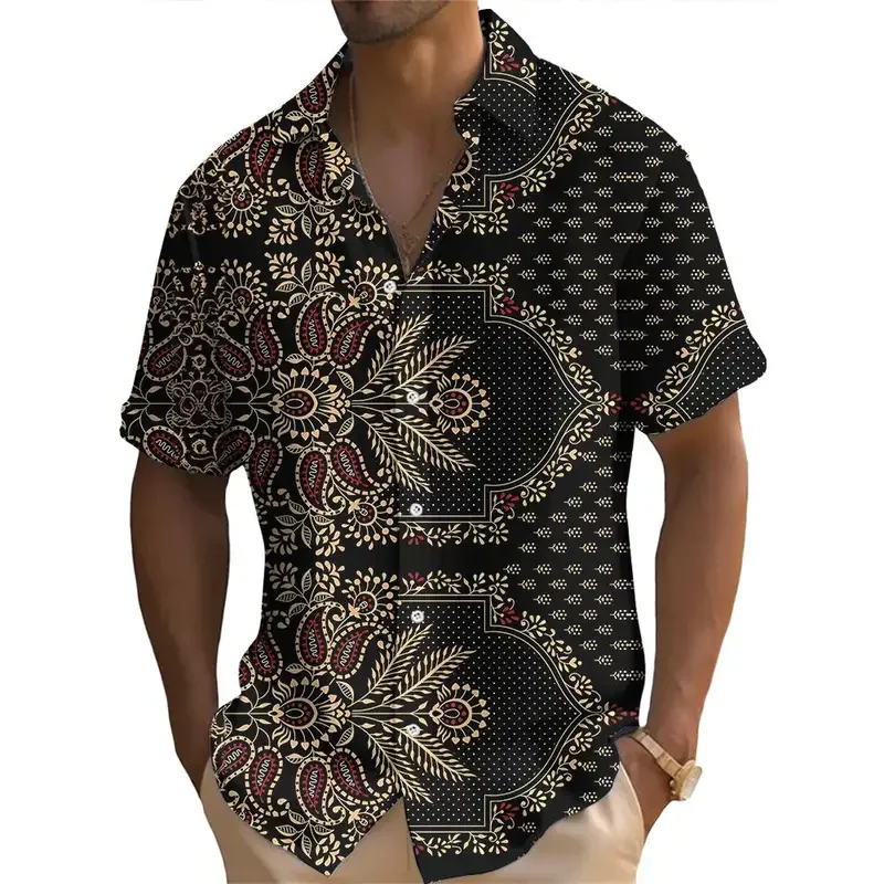 Luxury Men'S Shirts Summer Fashion Blouse Casual Men'S Clothing Hawaiian Shirts Oversized T-Shirt For Male Outdoor Streetwear