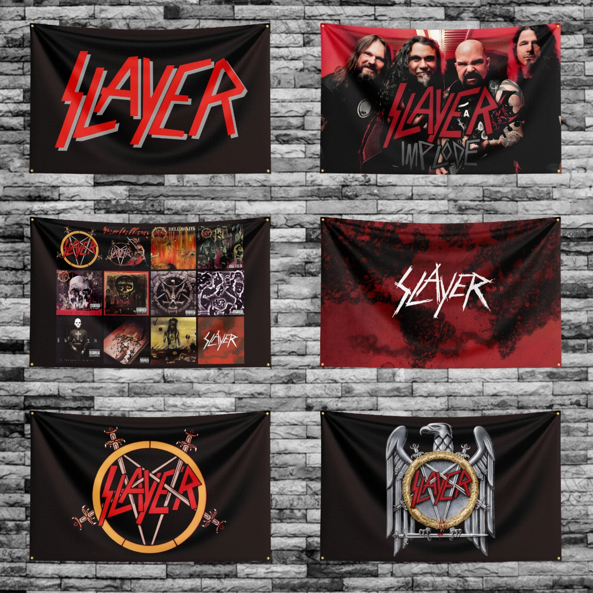 Bandera de banda de Rock pesada S-Slayers de 3x5 pies, pancarta de impresión Digital de poliéster para decoración de tapiz de puerta, arte de pared del dormitorio