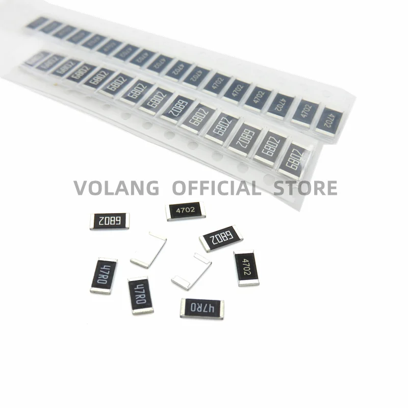 50pcs 2512 1W SMD 칩 저항기 0R - 10M 5% 18R 100 220 470 옴 51R 10R 22R 33Ω 82R 220R 470R 1K 75K 2.2K 4.7K 68K 100K 1M 9.1M