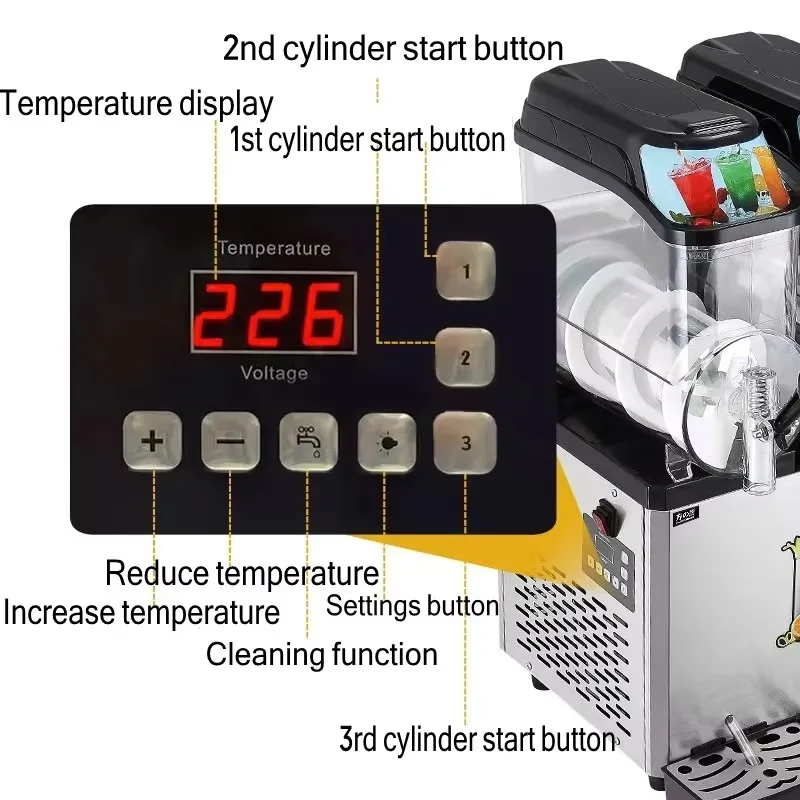 

Slush Machine Commercial Slush Frozen Drink Making Slushy Maker Beverage Dispenser Electric Cold Drink Machine Slush-machine