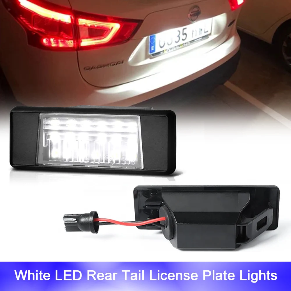 

6000K LED Tail Rear License Plate Light Canbus For Nissan Rogue Versa Sedan X-Trail T31 Qashqai J10 J11 Pathfinder R51 Primera