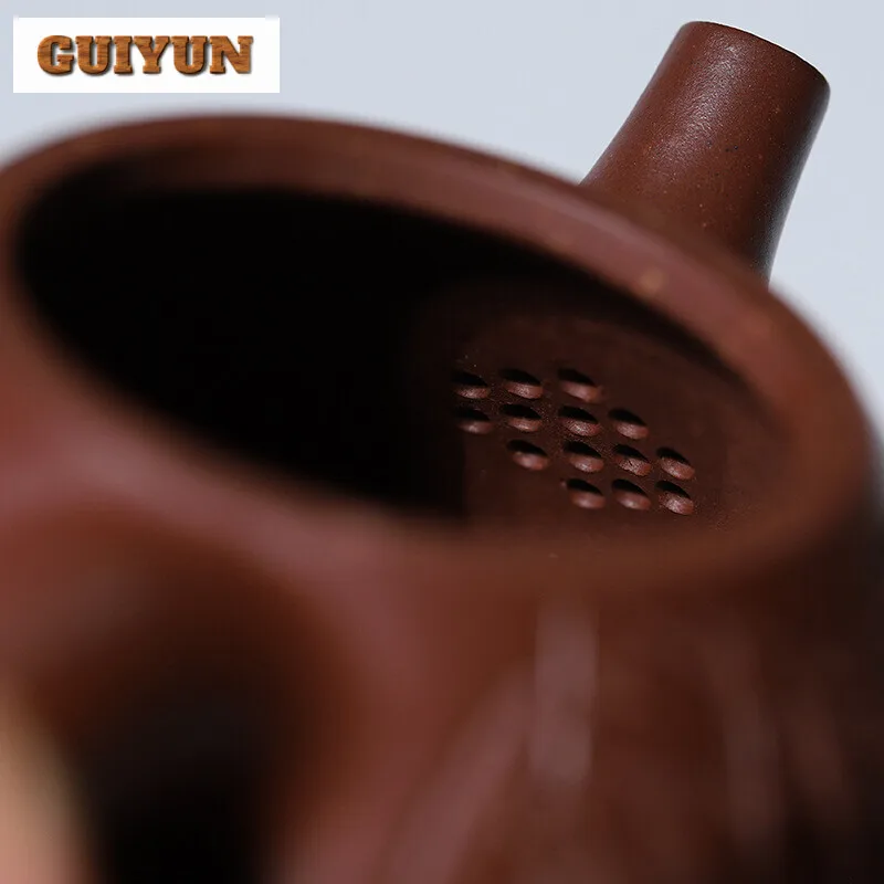 Imagem -04 - Chinês Yixing Bules de Argila Roxa Autêntico Cru Ore Pedra de Lama Gourd Tea Pot Famoso Handmade Zisha Tea Grupo 240ml