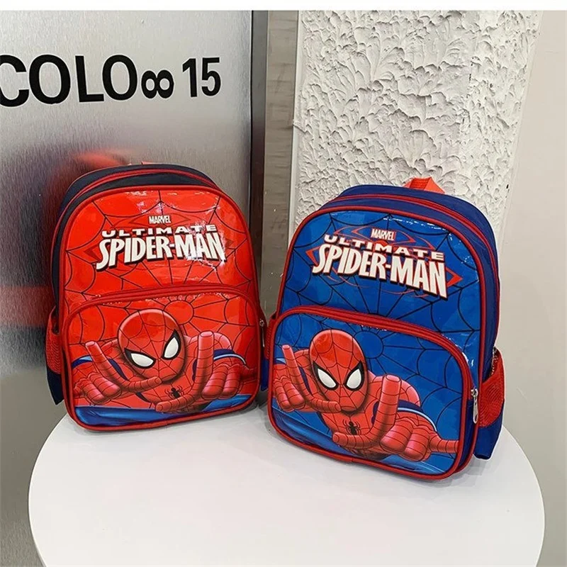 Disney Marvel Spiderman Schoolbag Anime Avengers Cartoon Figure Captain America Iron Man Children's School Backpack Boy Gift