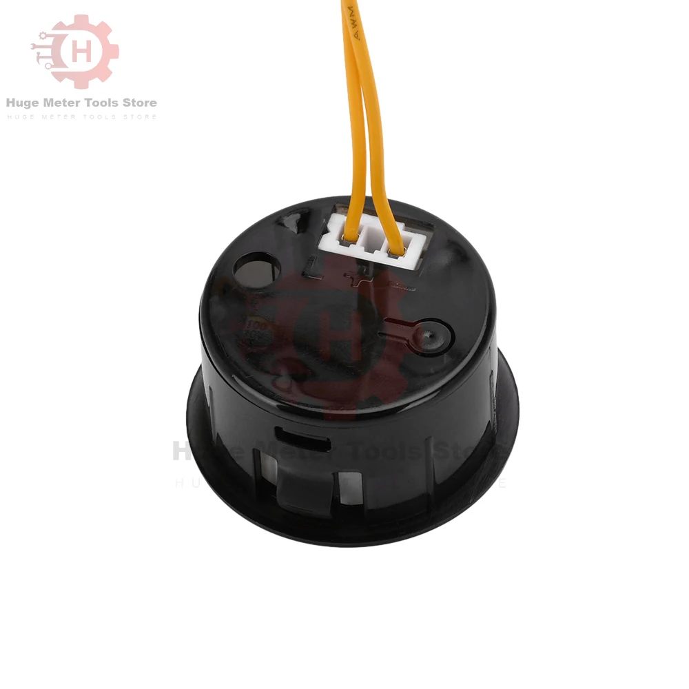 AC 50~265V LED Display Circular 2-wire Automotive Voltmeter Digital Car Voltage Current Meter Volt Detector Tester Monitor Panel