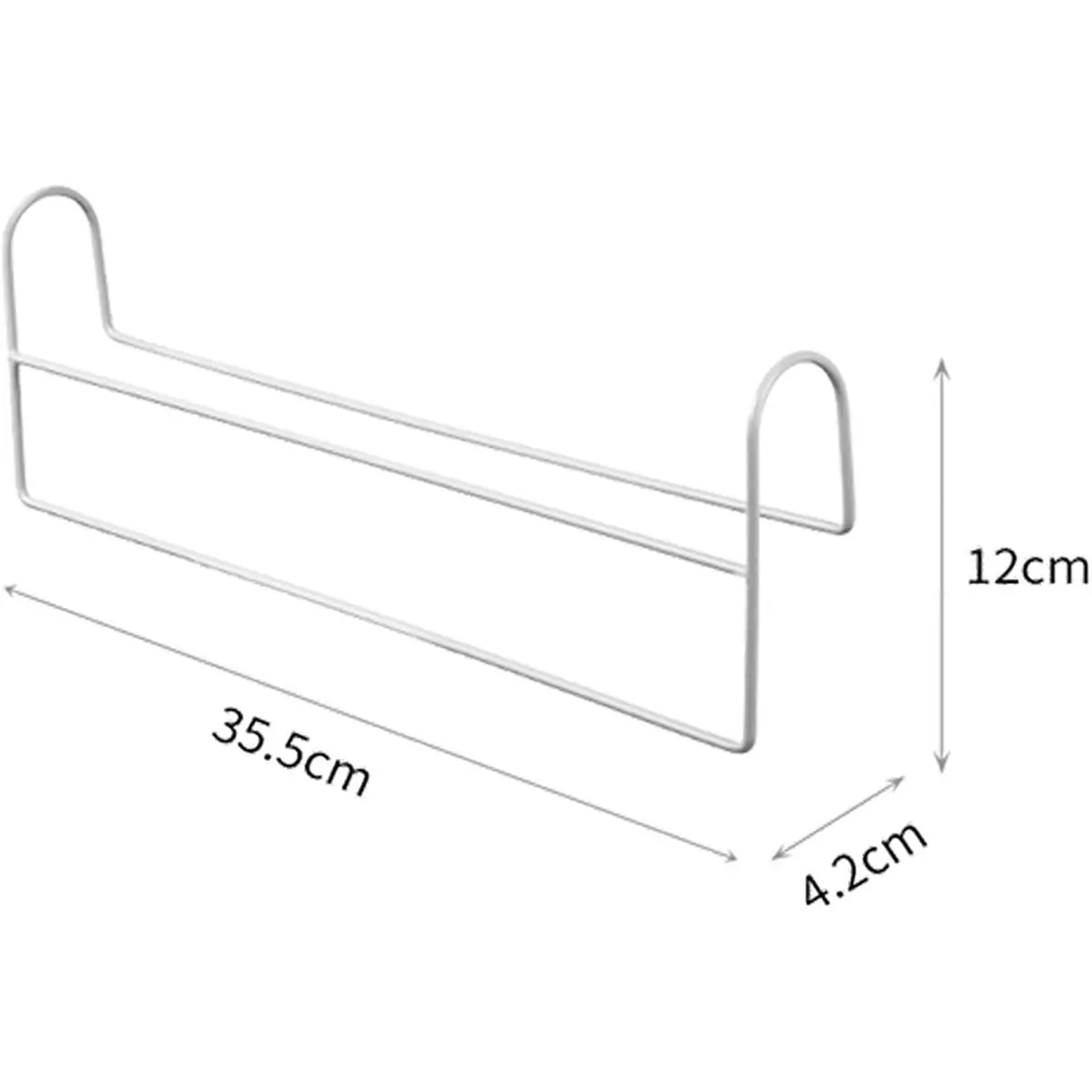 3 Pack Staggered Closet Hanger Rod, Space Saving Iron Wardrobe Organizer Rack for Home