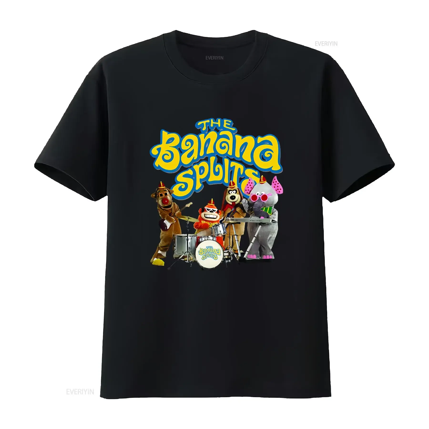 The Banana Splits Adventure Hour Fictional Music Group Fan T Shirt vintage Washed Soft Top For Everyday Wear graphic Casual