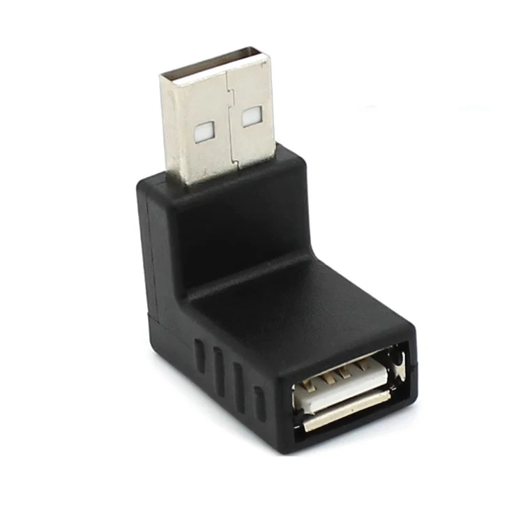 Left/Right/UP/Down Angle 90-Degree USB 2.0 Male 90 Angled USB Female to Male Adapter Cable