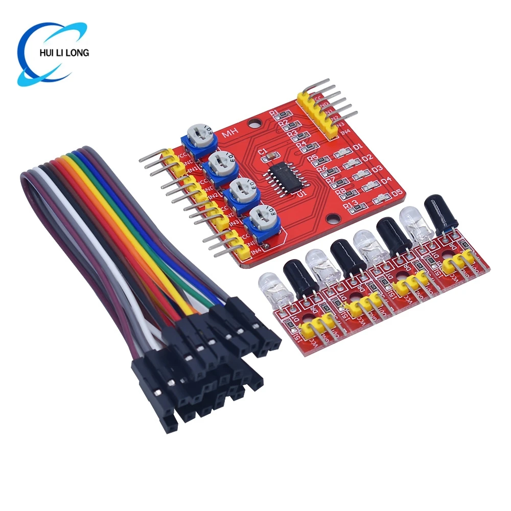 Picture 4: Four Road  Infrared Detector Tracking Transmission Line Obstacle Avoidance Sensor Module for Arduino Diy Car Robot