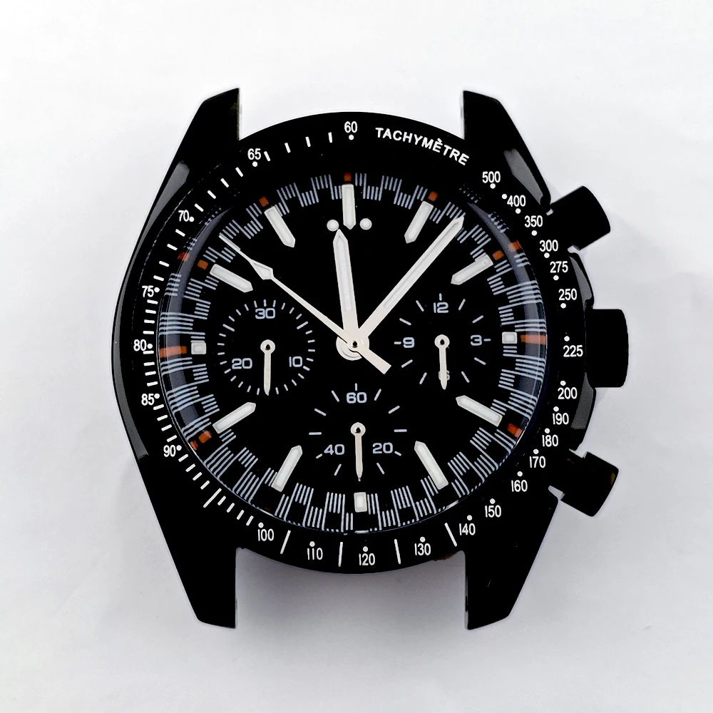 Boîtier de montre VK63 pour hommes, boîtier en acier inoxydable, boîtier en verre Aleck, logo personnalisé, cadran adapté au mouvement VK63, accessoires de montre