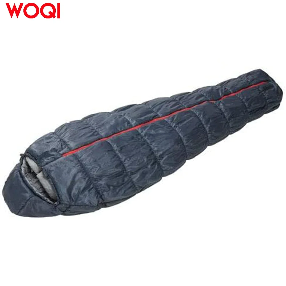 WOQI 20D nylon lining filled 400g goose down outdoor camping warm sleeping bag