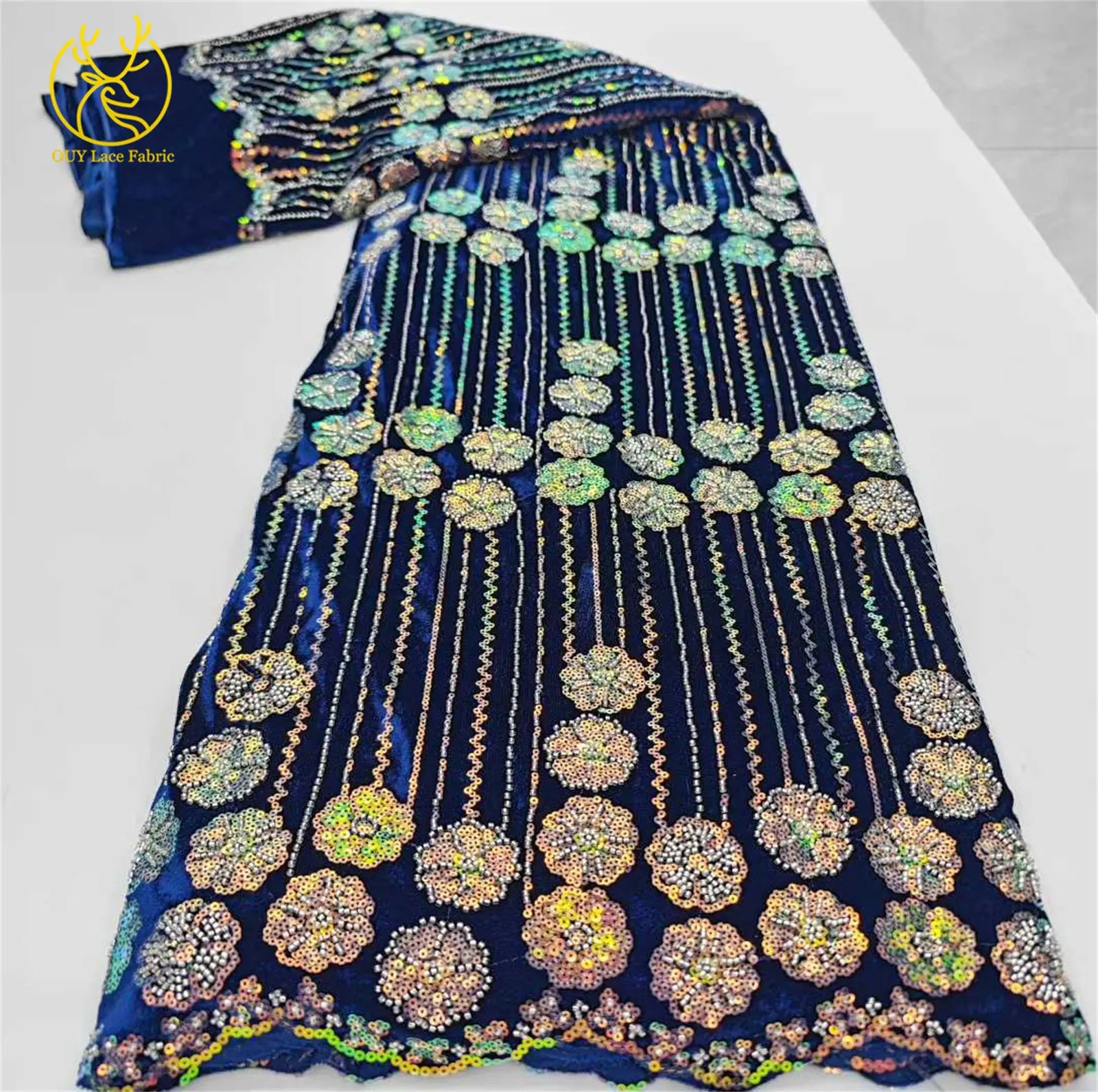 النمط الأفريقي المخملية المخملية الدانتيل تول الدانتيل الفرنسية النيجيري مطرز الترتر شبكة النسيج لامعة السيدات ارتداء اليومي فساتين الحفلات