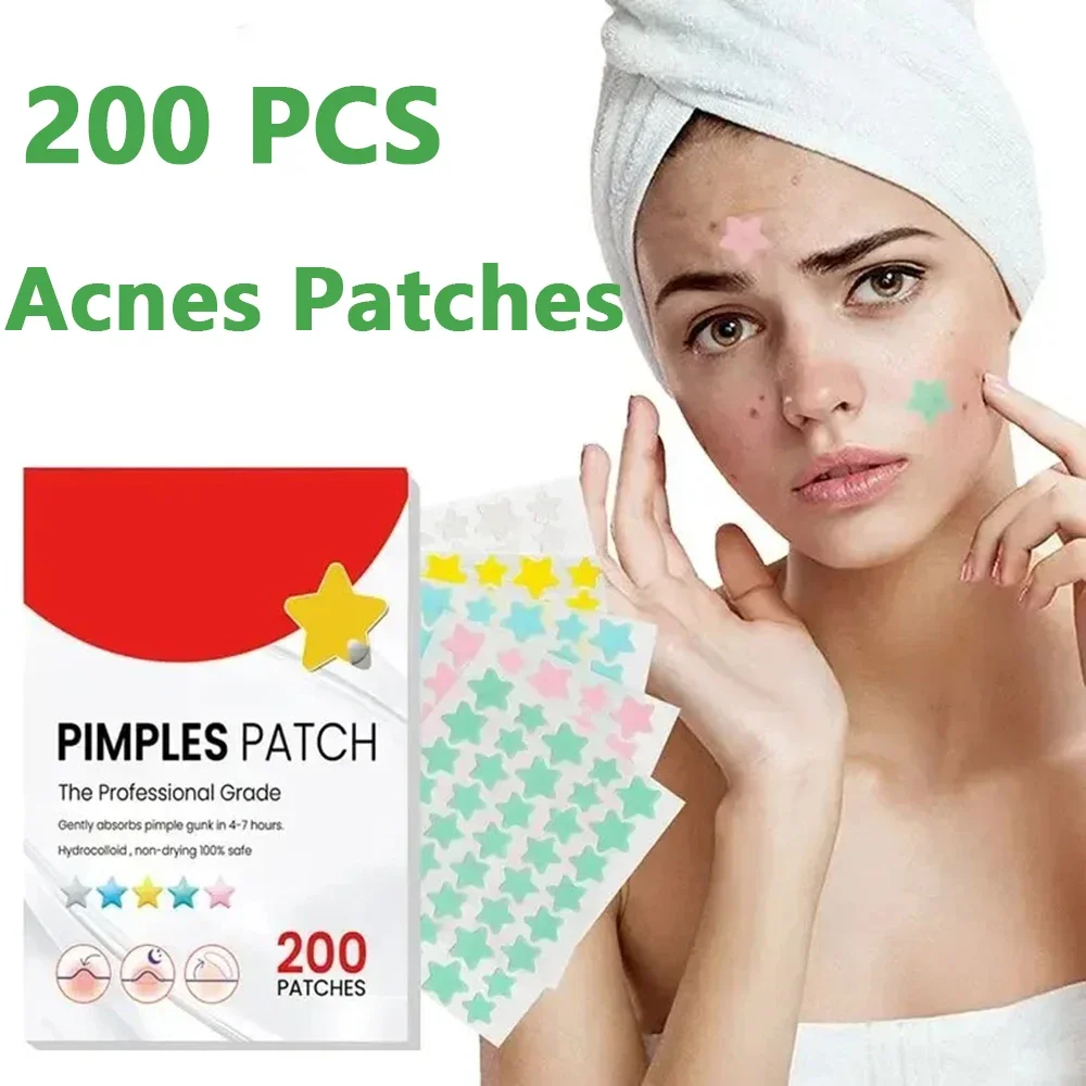 200Pcs Acne Pimple Patch Stickers Waterproof Treatment Blemish Spot Remover Facial Mask Skin Care Tool for Hidden Pimples