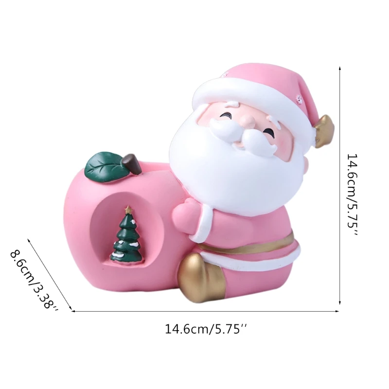 Hars Penhouder Kerstman Apple Tas Patroon Potlood Cup Voor Meisjes Jongens Kids Duurzaam Bureau Organizer Make Borstel Houder