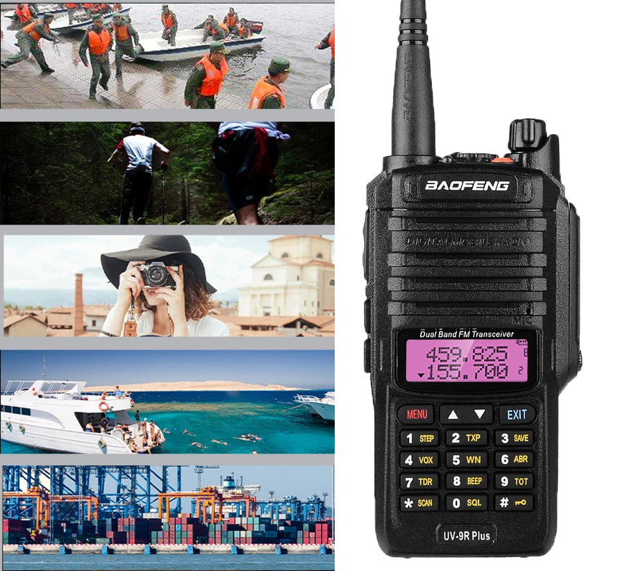 Waterproof Walkie Talkie IP68 Baofeng UV-9R Plus 10km High Power Dual Band Two Way Radio UHF VHF Portable Ham Radio UV9RPLUS - view 6